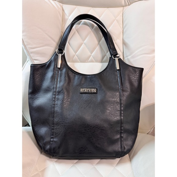 Kenneth Cole Reaction Black Tote Bag Shoulder Bag Work Travel Everyday - Picture 1 of 7